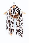 ANIMAL PRINT SCARF - cream mix